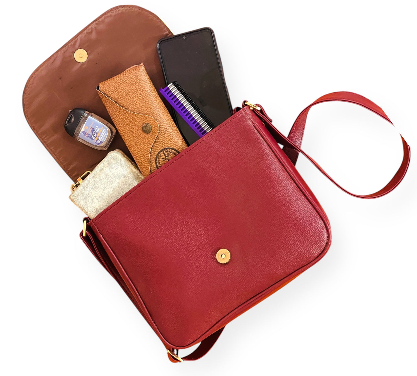 Crimson Bloom Sling Bag