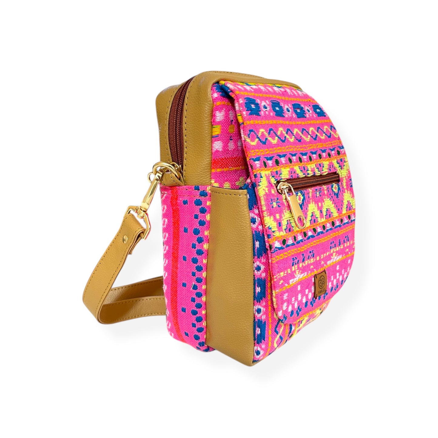 Pink Mosaic Messenger Bag