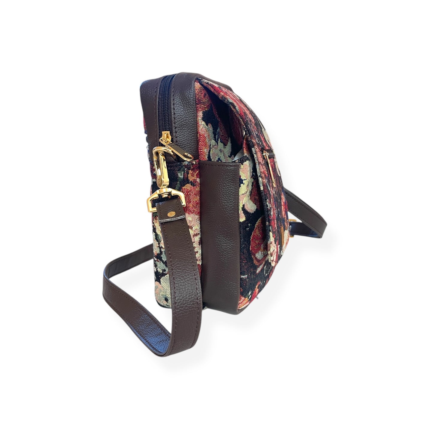 Flora Fusion Red Messenger Bag