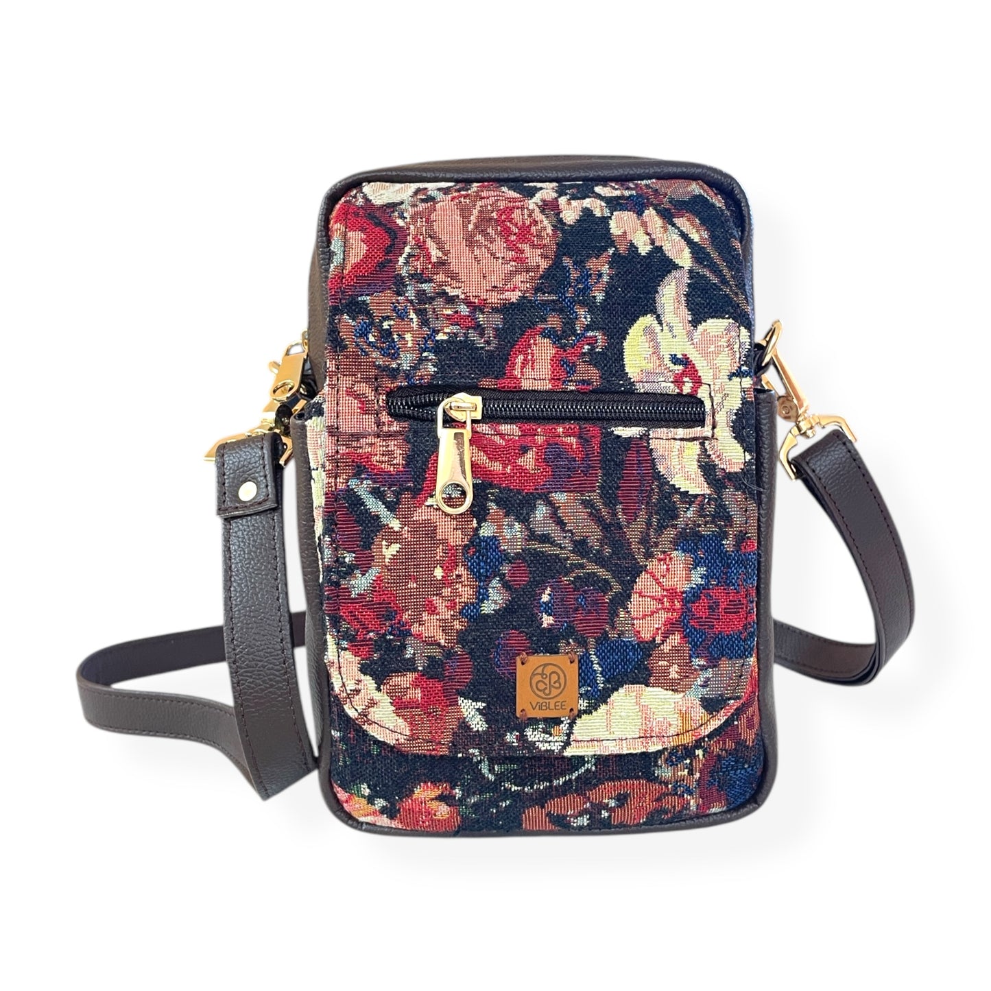 Flora Fusion Red Messenger Bag