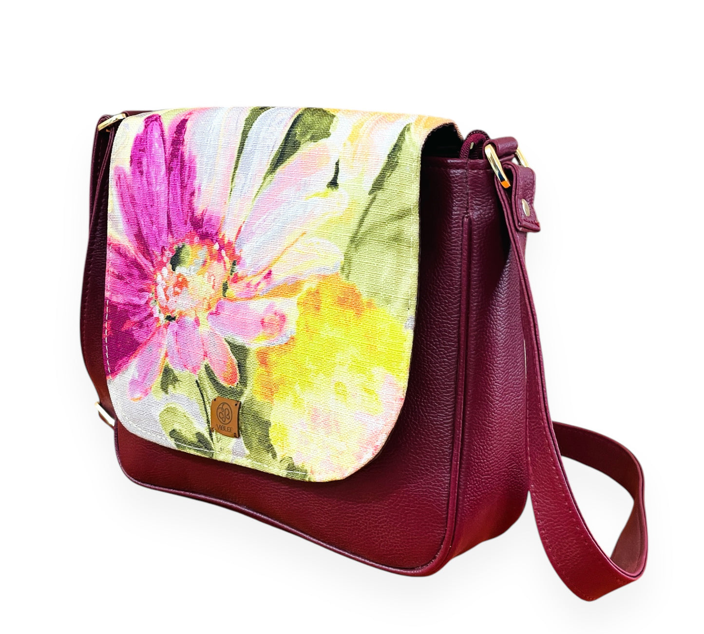 Crimson Bloom Sling Bag