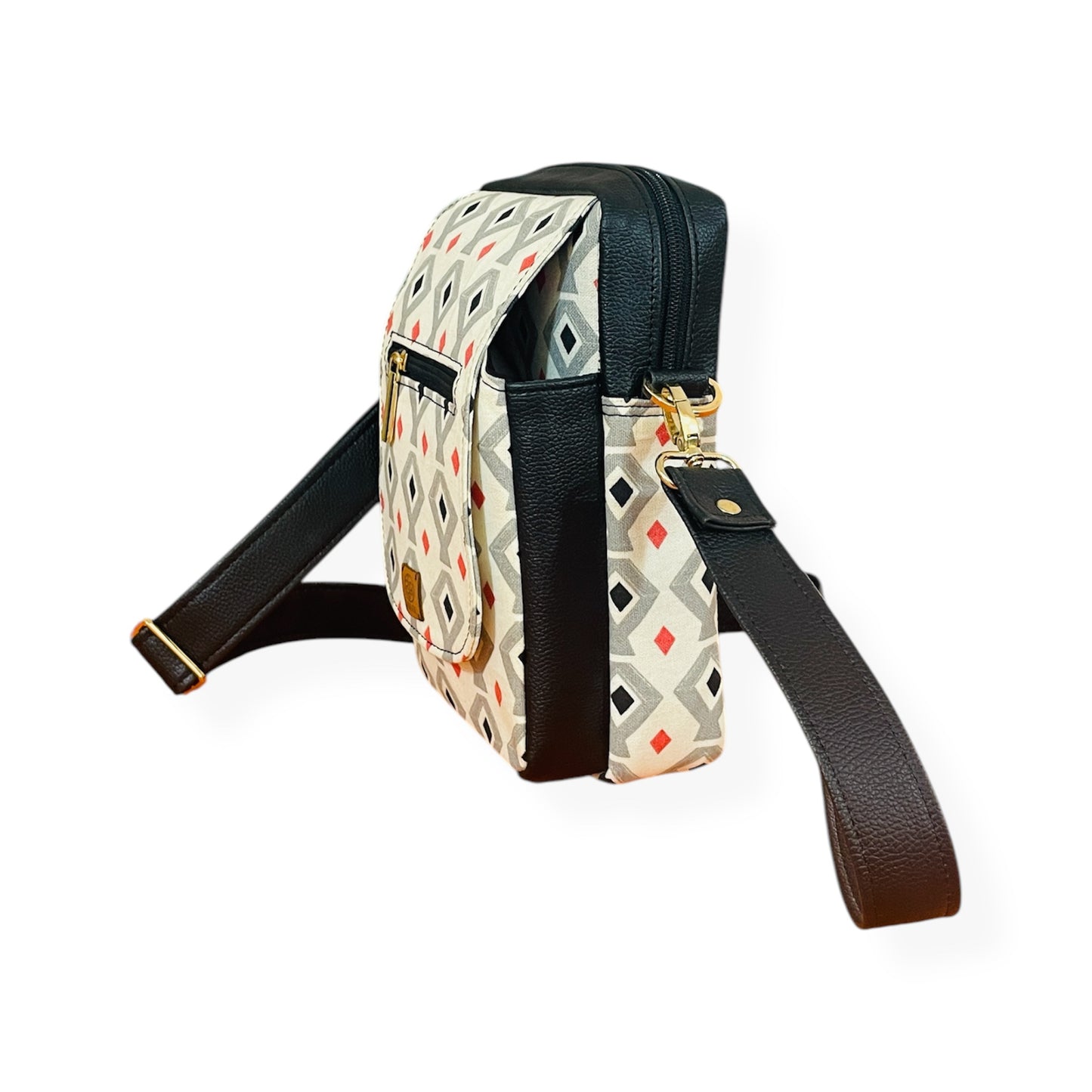 Rhombus Roll Messenger Bag