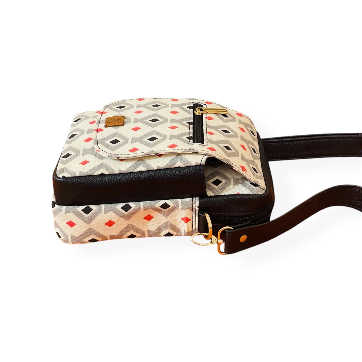 Rhombus Roll Messenger Bag