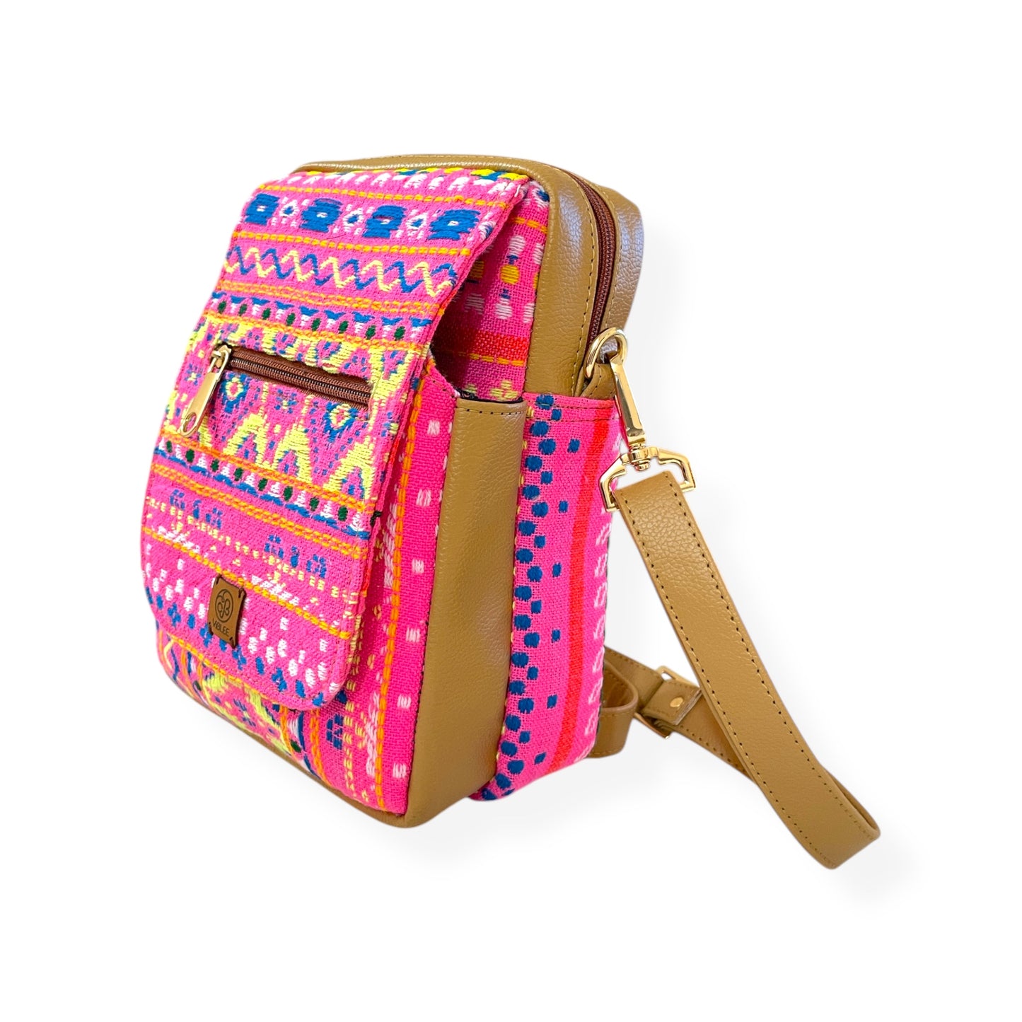 Pink Mosaic Messenger Bag