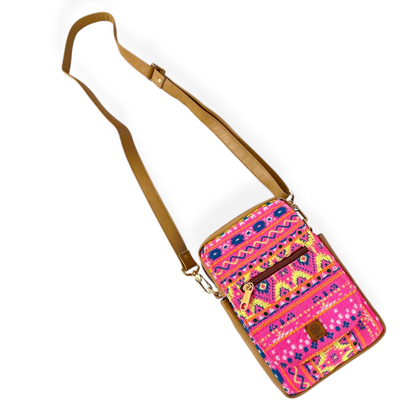 Pink Mosaic Messenger Bag