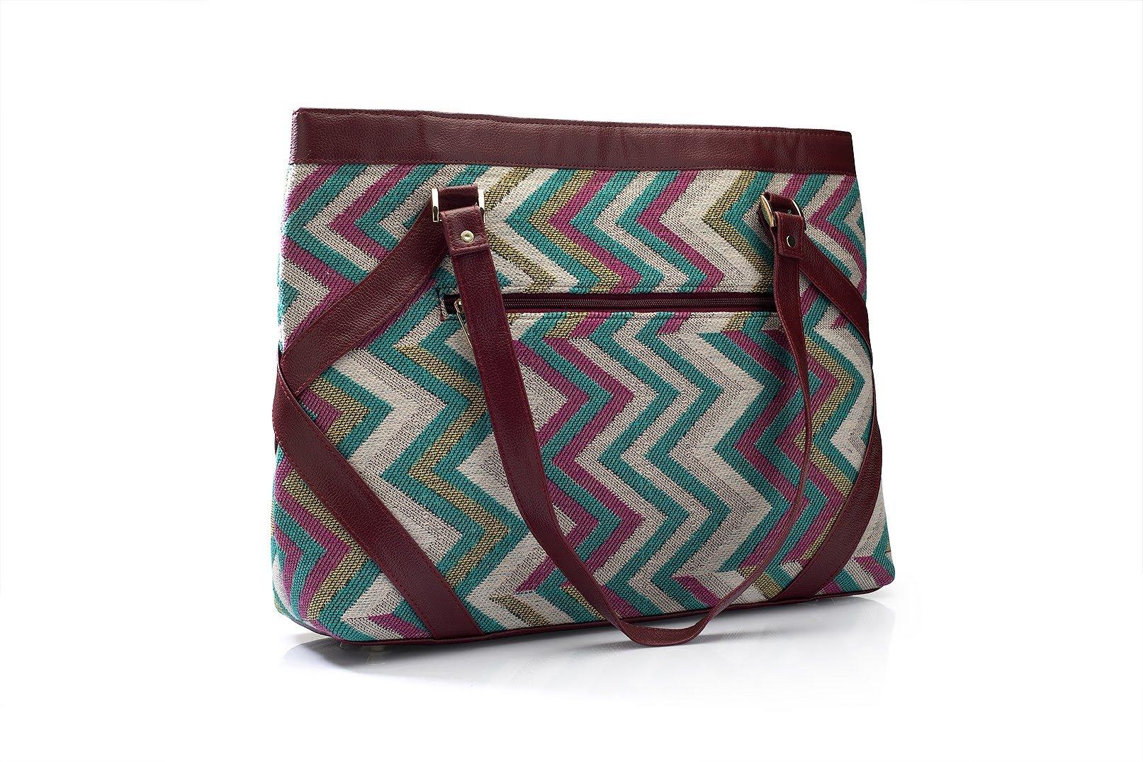 Patterned Perfection Laptop Hand Bag - Viblee